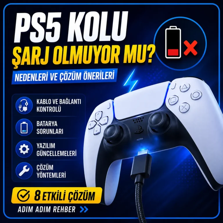 PS5 kolu şarj olmuyor sorunu ve çözüm yöntemleri