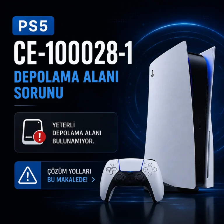 PS5 CE-100028-1 depolama alanı hatası