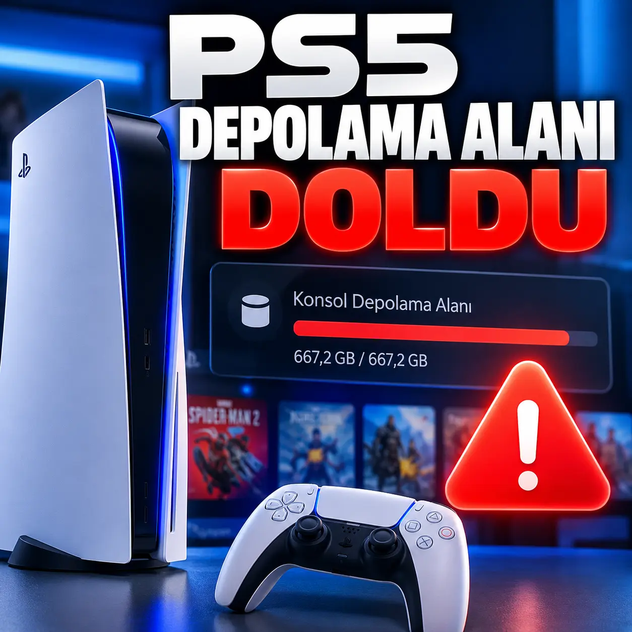 PS5 depolama alanı dolduğunda oyunları ve uygulamaları silerek yer açma